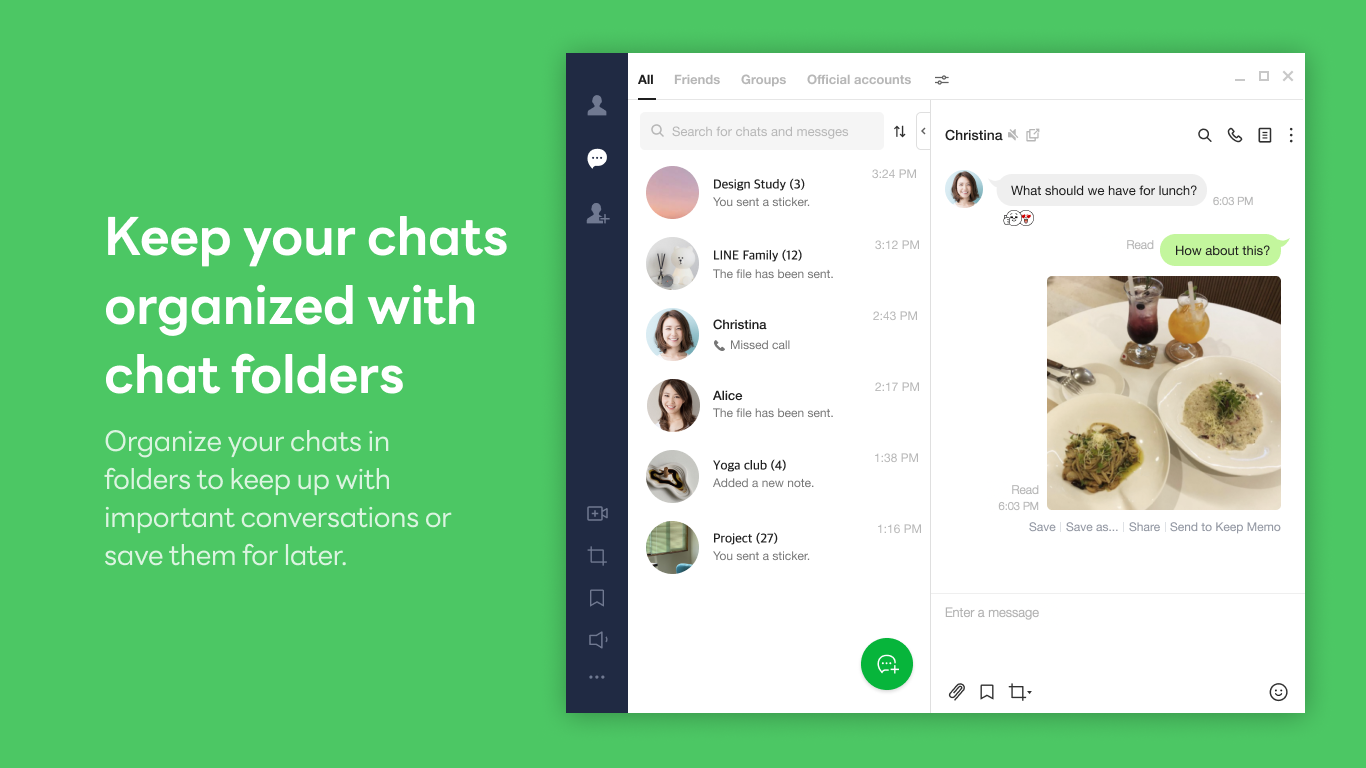 LINE中文官网电脑版界面截图
